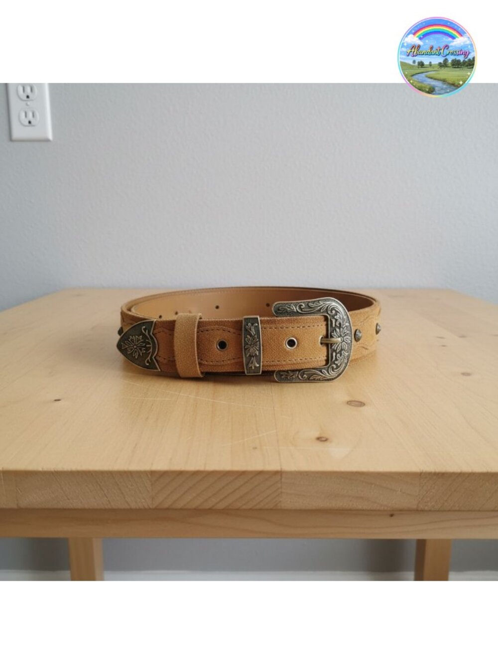 Full-Grain Leather Western Belt Adjustable Cowboy Belt